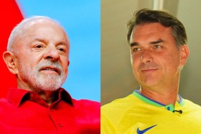 Curva à direita empurra Flávio Bolsonaro no segundo turno contra Lula -  (crédito: Foto: Ricardo Stuckert/Charles Vieira/Campanha Flávio Bolsonaro)