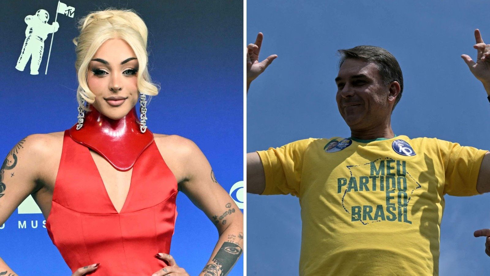 Pabllo Vittar e um apoiador pol&iacute;tico, em meio a intera&ccedil;&otilde;es online sobre apoio a diferentes candidatos nas elei&ccedil;&otilde;es -  (crédito: AFP)