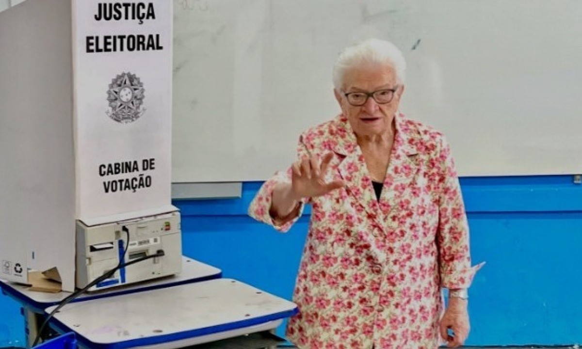 Luiza Erundina no processo eleitoral que a levou à Alesp como a deputada estadual mais velha de São Paulo - (crédito: Reprodução/Instagram)