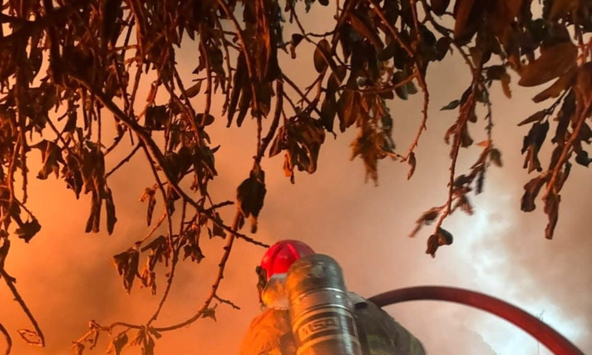 Inc&ecirc;ndio atinge dep&oacute;sito de materiais recicl&aacute;veis 