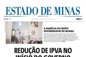 CONFIRA A CAPA DO ESTADO DE MINAS DO DIA 06/10/2026