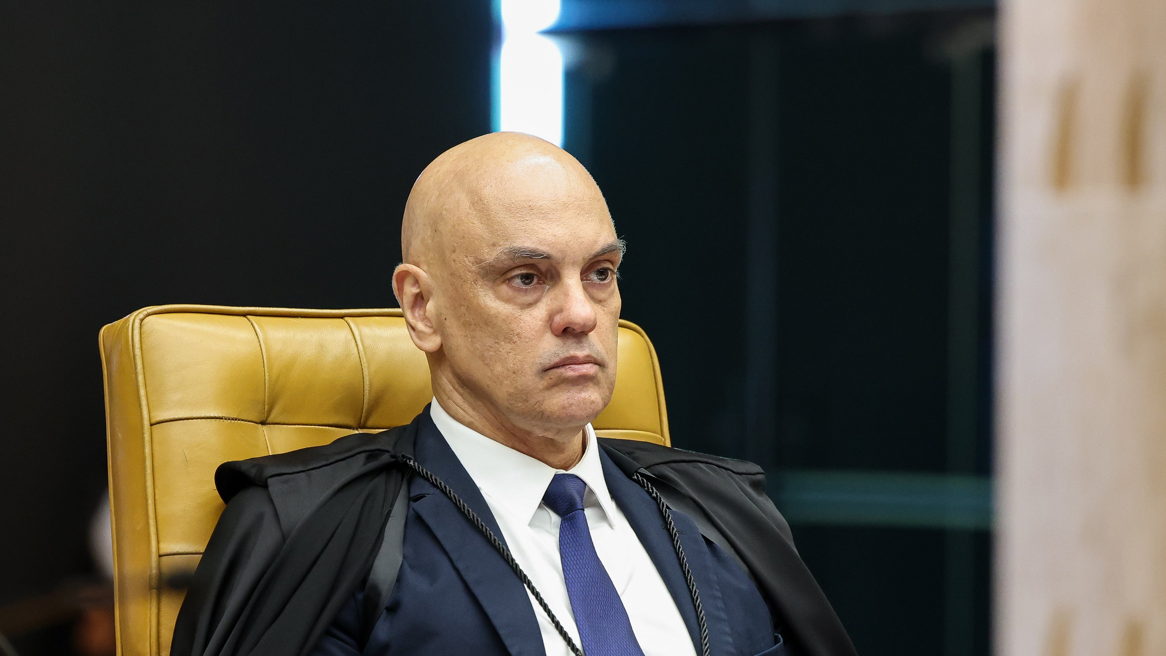 O ministro Alexandre de Moraes, do STF, concedeu a progress&atilde;o de regime para condenados pelos dist&uacute;rbios de 8 de janeiro -  (crédito: Rosinei Coutinho/STF)