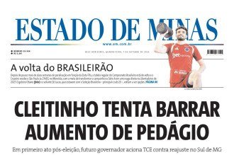 CONFIRA A CAPA DO ESTADO DE MINAS DO DIA 07/10/2026