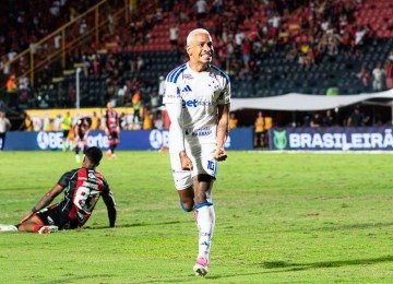 Última partida da Raposa pela Série A foi o triunfo por 3 a 1 diante do Vitória, no dia 20 de setembro, no Barradão -  (crédito: Celo Gil/Cruzeiro)