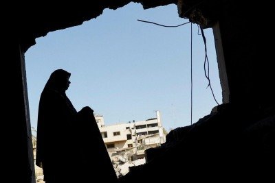 Cerca de 1,2 milhão de palestinos em Gaza vivem em tendas ou abrigos improvisados -  (crédito: Reuters)