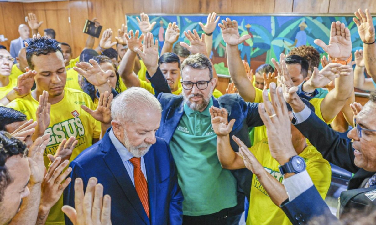 15.10.2024 - Presidente da Rep..blica, Luiz In..cio Lula da Silva, durante a san....o do Projeto de Lei n.. 3090/ 2023, que institui o Dia Nacional da M..sica Gospel, em cerim..nia no Pal..cio do Planalto. Bras..lia - DF....Foto: Ricardo Stuckert / PR
- (crédito: RICARDO STUCKERT)