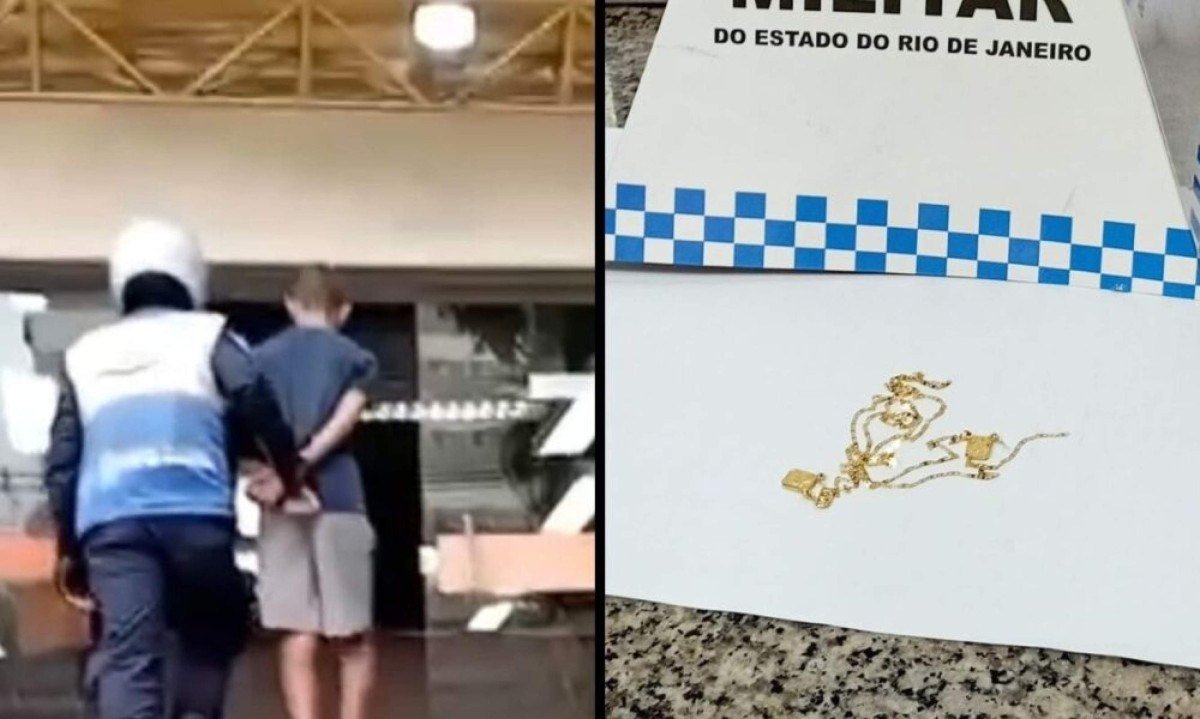 Jovem furta cordão de ouro de R$ 2,5 mil e acaba apreendido na Tijuca - (crédito: Tupi)