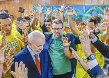  15.10.2024 - Presidente da Rep..blica, Luiz In..cio Lula da Silva, durante a san....o do Projeto de Lei n.. 3090/ 2023, que institui o Dia Nacional da M..sica Gospel, em cerim..nia no Pal..cio do Planalto. Bras..lia - DF....Foto: Ricardo Stuckert / PR
     -  (crédito:  RICARDO STUCKERT)