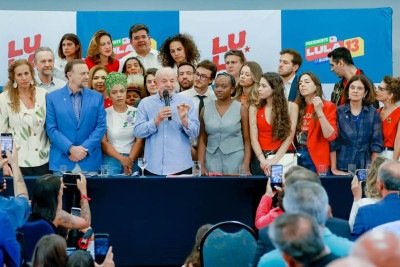 Presidente Lula em plenária com congressistas progressistas -  (crédito: Ricardo Stuckert)