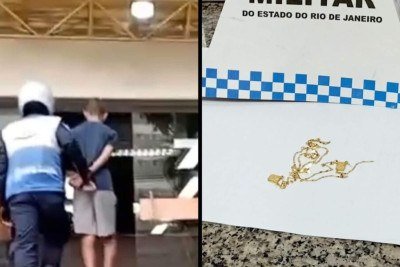 Jovem furta cordão de ouro de R$ 2,5 mil e acaba apreendido na Tijuca -  (crédito: Tupi)