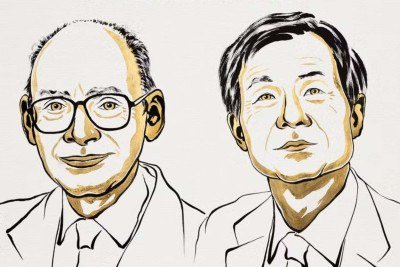 O francês Henri B. Kagan e o japonês Kenso Soai ganharam o Nobel de Química de 2026  -  (crédito: Reprodução/Nobel Prize)