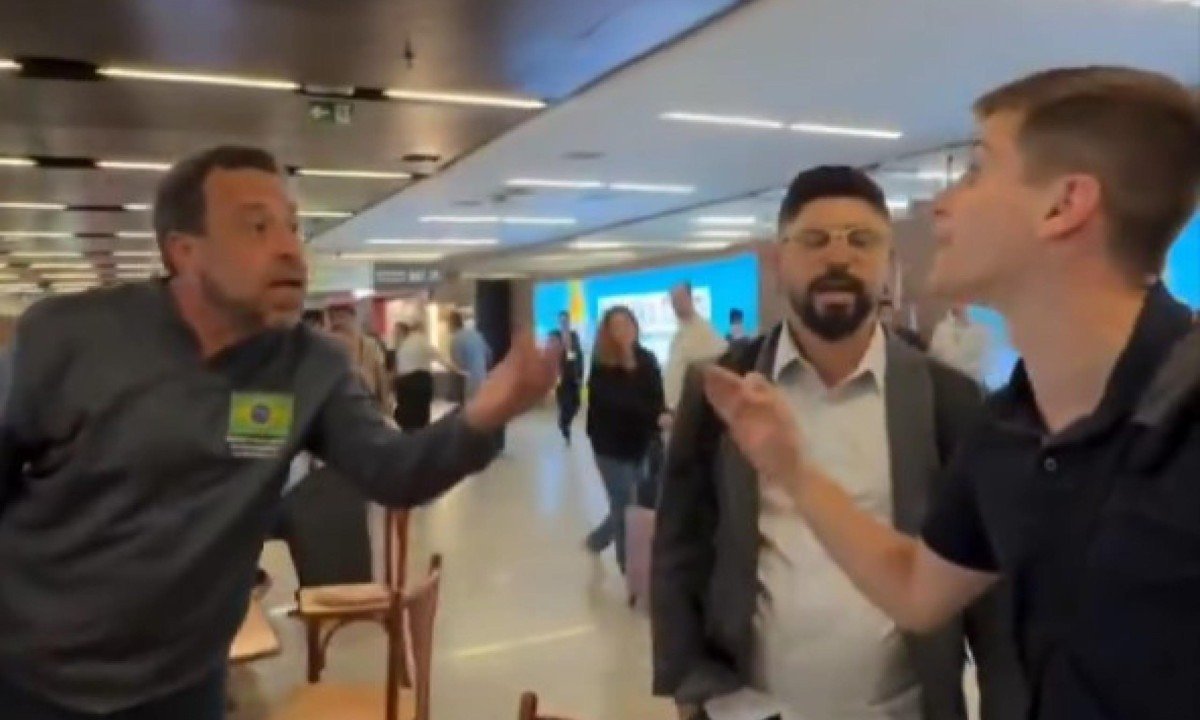 Guilherme Boulos e Lucas Pavanato trocaram ofensas em um aeroporto - (crédito: Reprodução/X)