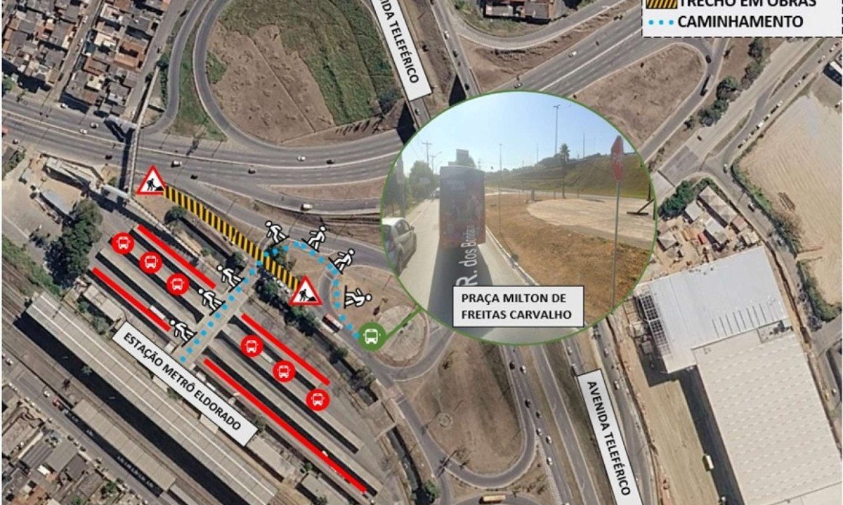 Pontos de &ocirc;nibus dentro da Esta&ccedil;&atilde;o Eldorado ser&atilde;o desativados durante a obra da Copasa