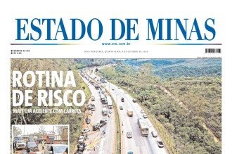 Confira a capa do Estado de Minas do dia 08/10/2026