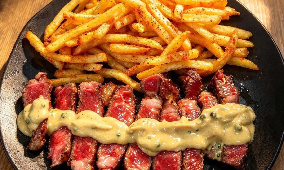 Ancho defumado, creme de mostarda com pimenta verde e batatas rústicas com páprica doce do restaurante Machado BBQ - (crédito: Arquivo pessoal)