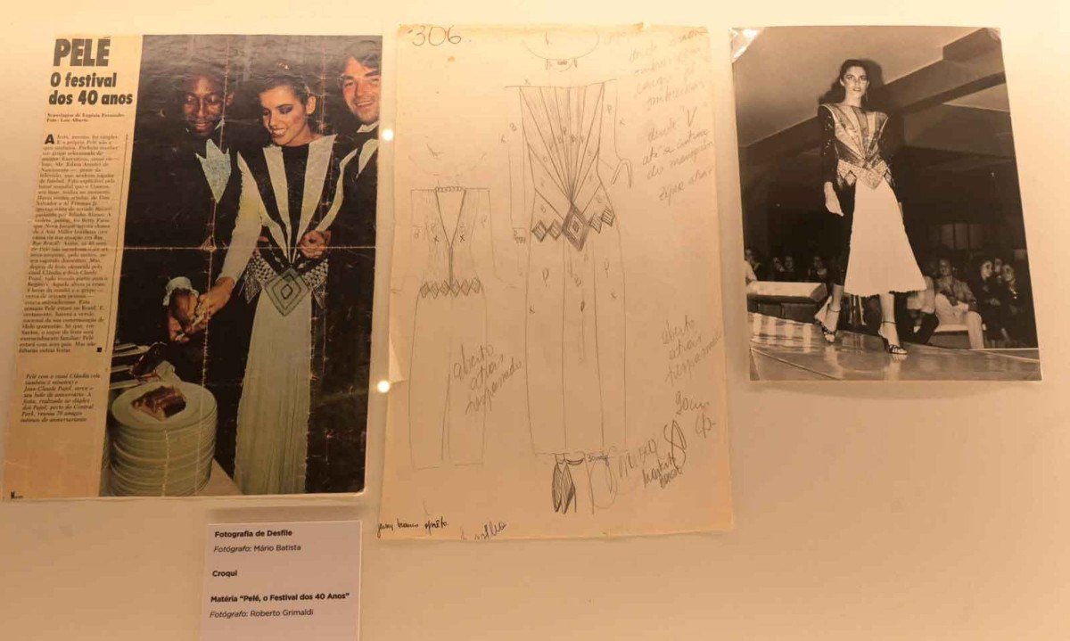 Modelo que Claudia Goncalves usou na festa de aniversário que ofereceu para Pelé em Nova Yorque - (crédito: ALEXANDRE ALBINO DOMINGUES/divulgação)