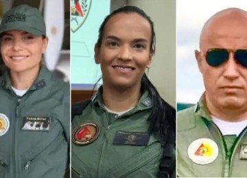 Da esquerda para a direita, a tenente Gabriela Emília, a tenente Alice e o tenente-coronel Luiz Fernando Silvestre, os três policiais militares mortos na queda de uma aeronave da corporação em Santana do Paraíso, no Vale do Aço - (crédito: PMMG/divulgação/Redes Sociais/Reprodução) Da esquerda para a direita, a tenente Gabriela Emília, a tenente Alice e o tenente-coronel Luiz Fernando Silvestre, os três policiais militares mortos na queda de uma aeronave da corporação em Santana do Paraíso, no Vale do Aço - (crédito: PMMG/divulgação/Redes Sociais/Reprodução)