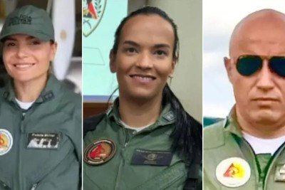 Oficiais Luis Silvestre, Gabriela Resende e Alice Almeida, v&iacute;timas do acidente a&eacute;reo da Pol&iacute;cia Militar de Minas Gerais -  (crédito: PMMG/Reprodu&ccedil;&atilde;o Redes Sociais)