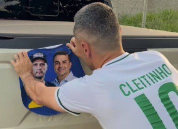 Vídeo foi compartilhado nos perfis de Cleitinho e Flávio Bolsonaro -  (crédito: Reprodução/Instagram)