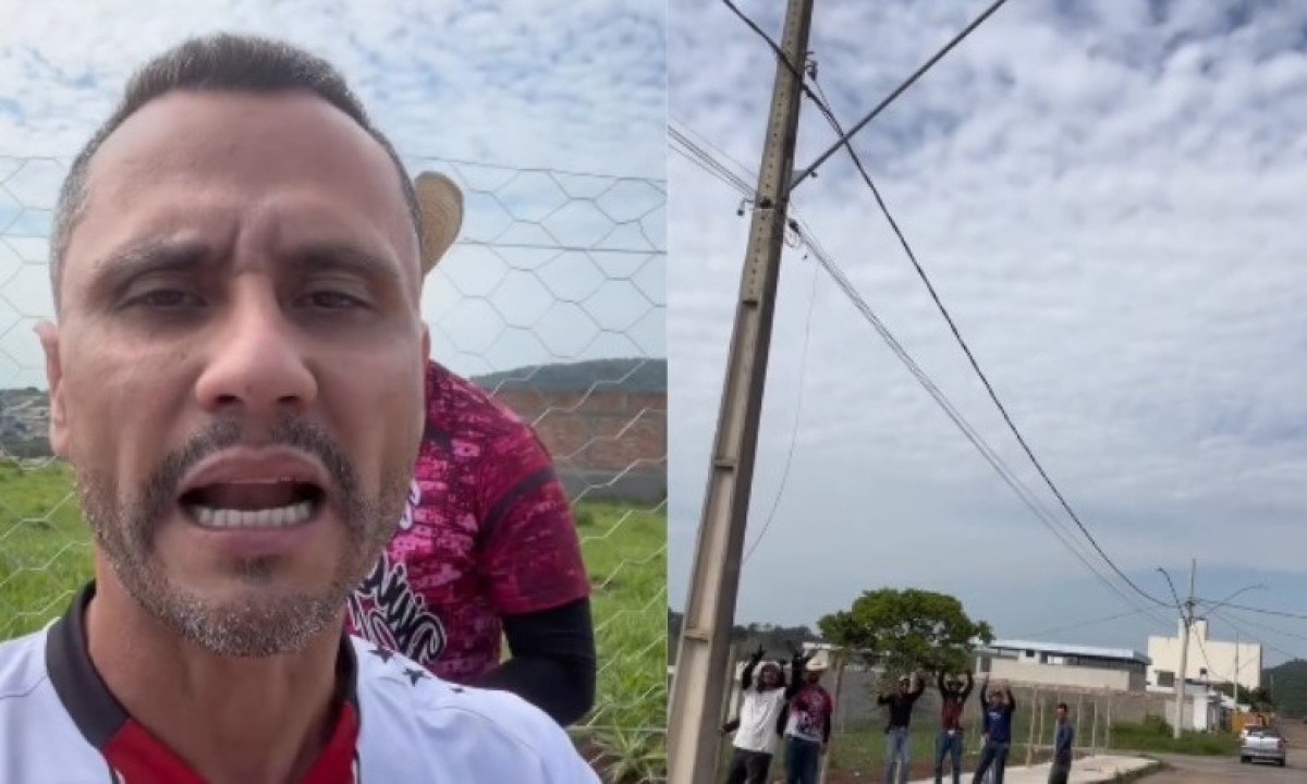 Cleitinho Azevedo durante campanha nas ruas para Flávio Bolsonaro, com eleitores demonstrando apoio - (crédito: Redes Sociais/Reprodução)