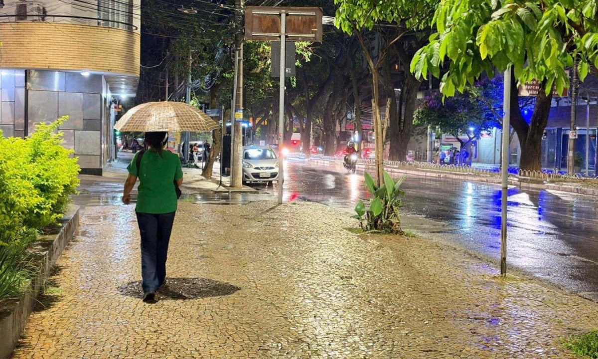 Chuva ocorre após dia de caor intenso na capital - (crédito: Ramon Lisboa/EM/D.A.Press)