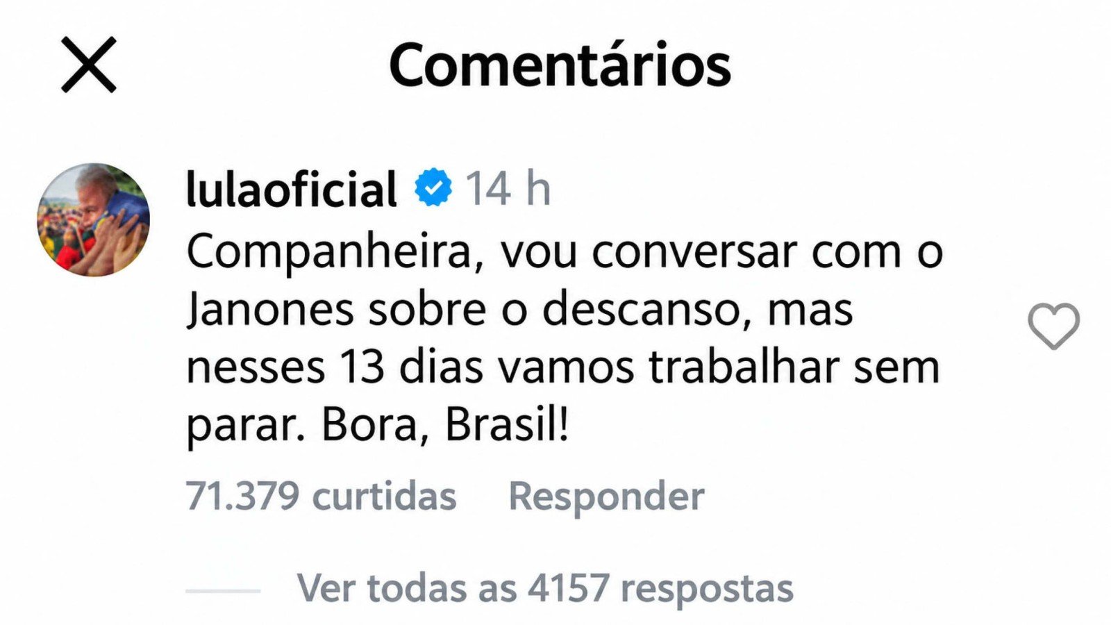 Presidente reagiu ao meme de uma soldado do "Ex&eacute;rcito do Lula"