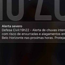 Chuva forte em BH: Defesa Civil volta a alertar para risco de alagamentos - Reprodu&ccedil;&atilde;o