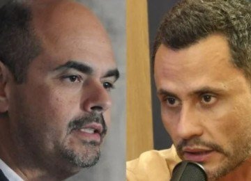 Mateus Sim&otilde;es e Cleitinho Azevedo se desentendem publicamente sobre a situa&ccedil;&atilde;o financeira do estado de Minas Gerais -  (crédito: Alexandre Guzanshe/EM/D.A Press e Jair Amaral/EM/DA Press)
