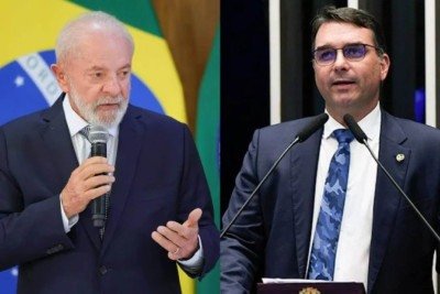 Lula confirmou presença no debate da TV Band no domingo (18), enquanto Flávio Bolsonaro descartou participar do encontro  -  (crédito: Fabio Rodrigues Pozzebom/Agência Brasil/Jefferson Rudy/Agência Senado)