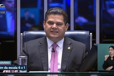 Davi Alcolumbre fez o anúncio no encerramento da sessão deliberativa desta terça-feira -  (crédito: Reprodução/TV Senado)