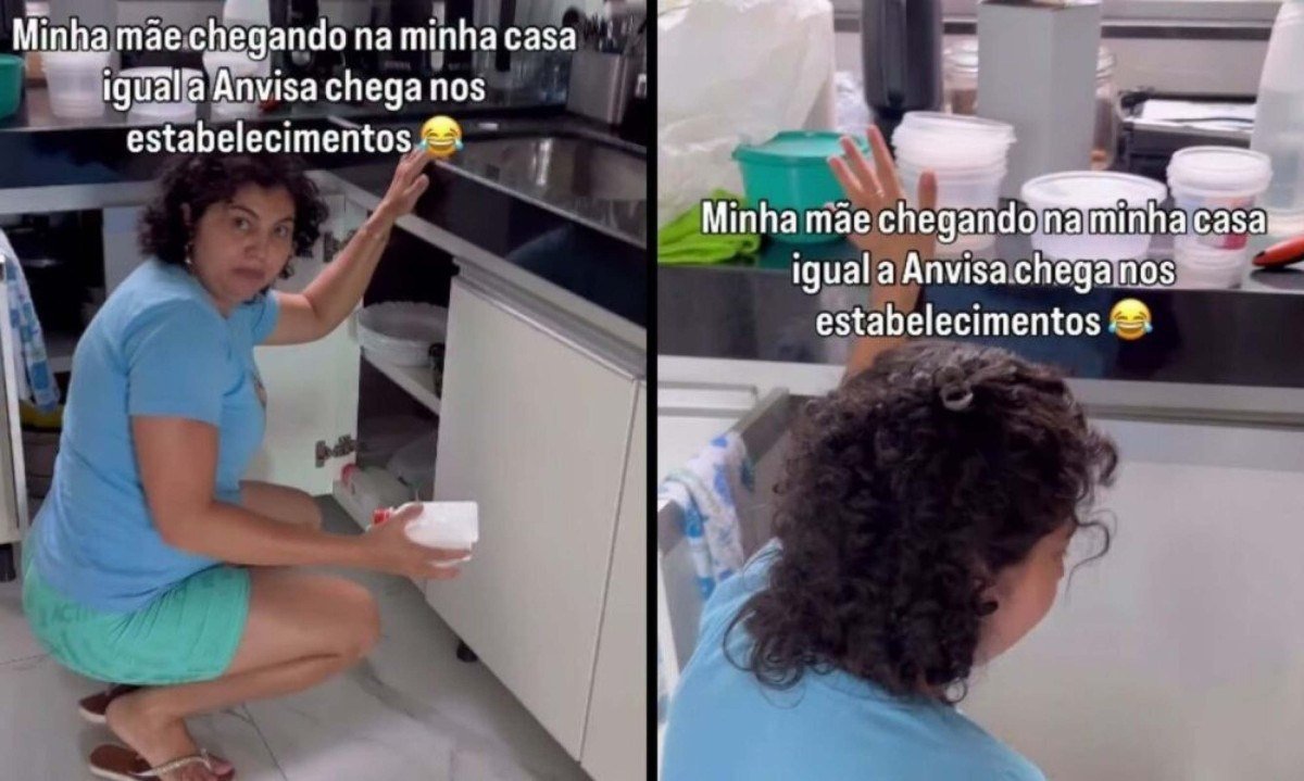 Vídeo: mãe faz fiscalização surpresa na casa da filha para recuperar potes e viraliza - (crédito: Tupi)