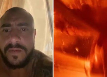 Brasileiros sobrevivem a ataque de drone russo em prédio na Ucrânia; vídeo -  (crédito: Tupi)