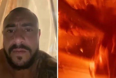 Brasileiros sobrevivem a ataque de drone russo em prédio na Ucrânia; vídeo -  (crédito: Tupi)