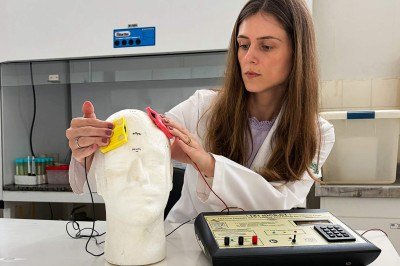 Técnica indolor consiste em aplicar uma corrente elétrica de baixa intensidade (2 miliamperes) sobre o couro cabeludo -  (crédito: Lannem-USP/Fapesp)