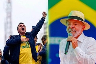 Fl&aacute;vio Bolsonaro e Lula  -  (crédito:  Miguel SCHINCARIOL / AFP - Ricardo Stuckert / PR)