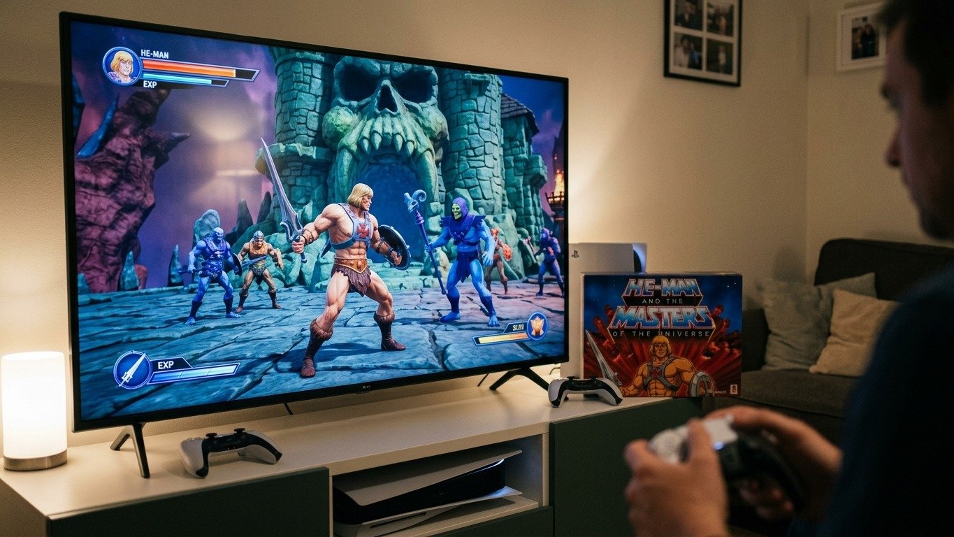 O novo game de He-Man e os Mestres do Universo, com visual inspirado na s&eacute;rie animada, j&aacute; tem data para chegar ao PlayStation 5 -  (crédito: Imagem ilustrativa gerada por IA)