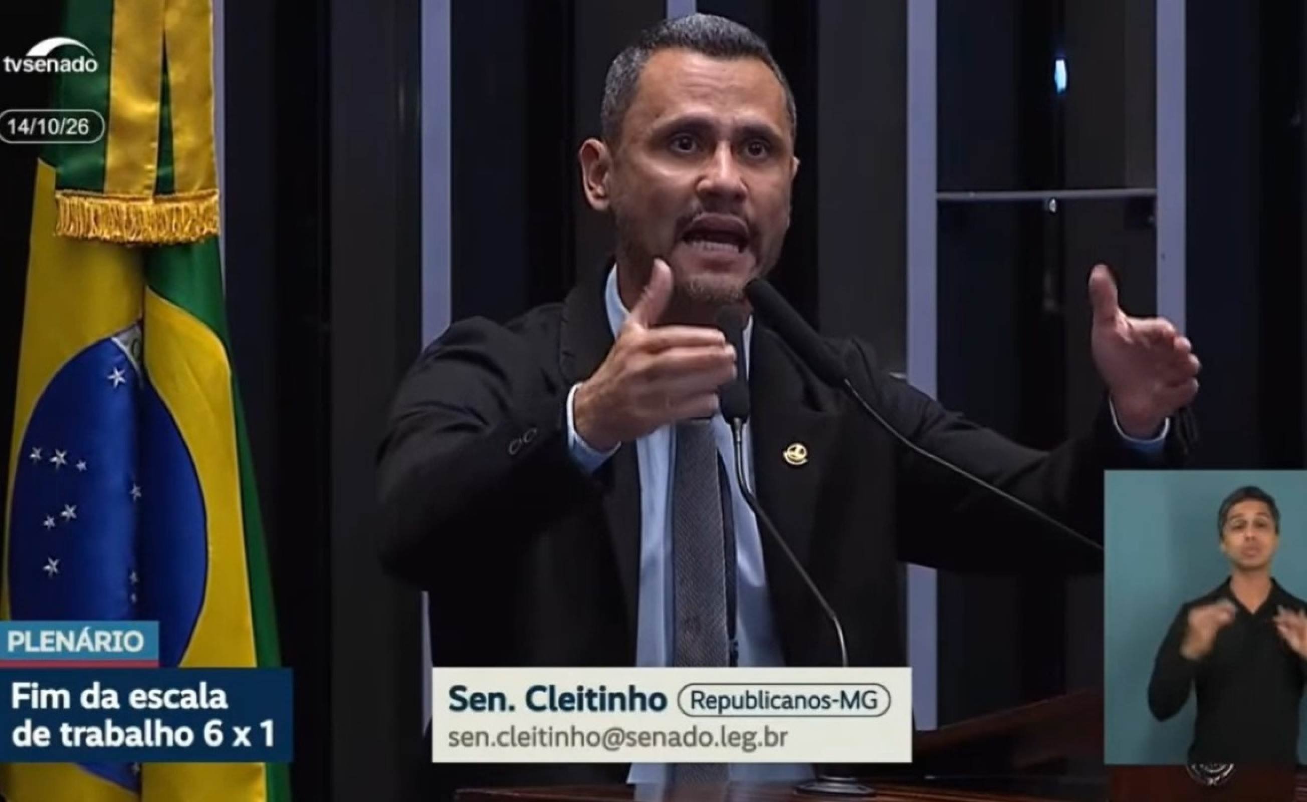 Cleitinho Azevedo diz que fim da escala 6x1 representa "dignidade"