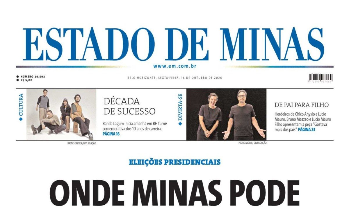 - (crédito: CAPA DO ESTADO DE MINAS )