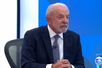 Lula em sabatina no Jornal Nacional  -  (crédito:  Reprodução)