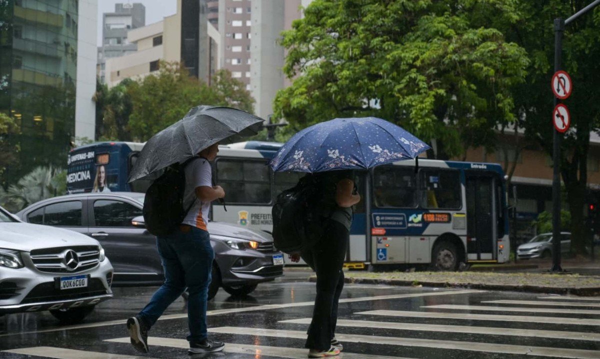 Barreiro registra maior aumento de chuva nas ultimas 24 horas - (crédito: Leandro Couri/EM/D.A. Press)