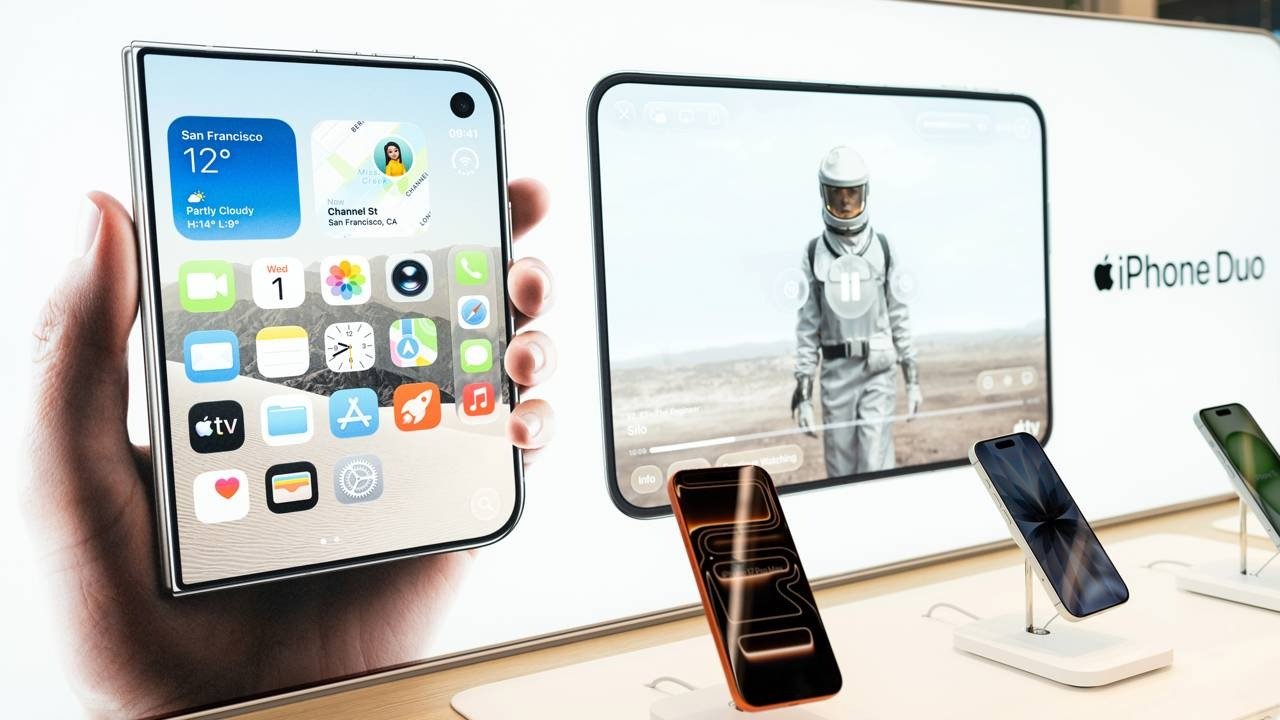 O novo iPhone Duo &eacute; exibido em um evento, enquanto a pr&eacute;-venda do aparelho registra longas esperas para os consumidores. -  (crédito: Cr&eacute;ditos: depositphotos.com / Wongphoto)