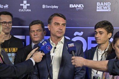 Senador Flávio Bolsonaro (PL) -  (crédito: Renato Pizzutto/Band)