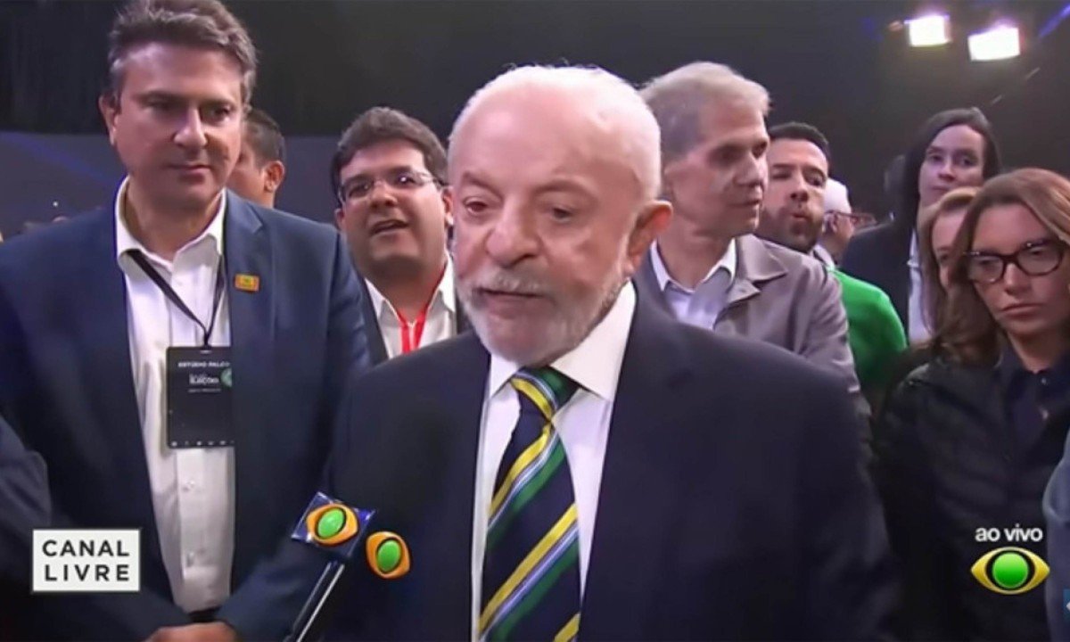 ‘Cara de velório’ de Janja após o debate da Band irrita petistas - (crédito: Foto: Reprodução/Band)