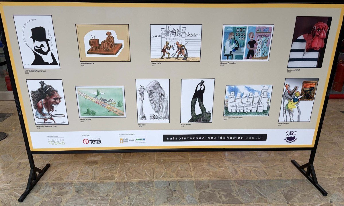Mostra “50 Anos de Humor Gráfico” termina em 18 de outubro - (crédito: DINO)
