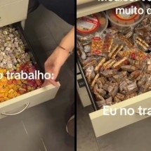 Gavetas cheias de doces no trabalho viralizam e geram identificação nas redes - Tupi
