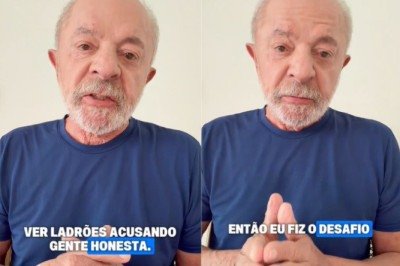 No vídeo, Lula retomou o desafio feito durante o debate entre os dois candidatos no domingo (18/10) -  (crédito: Redes Sociais/Reprodução)