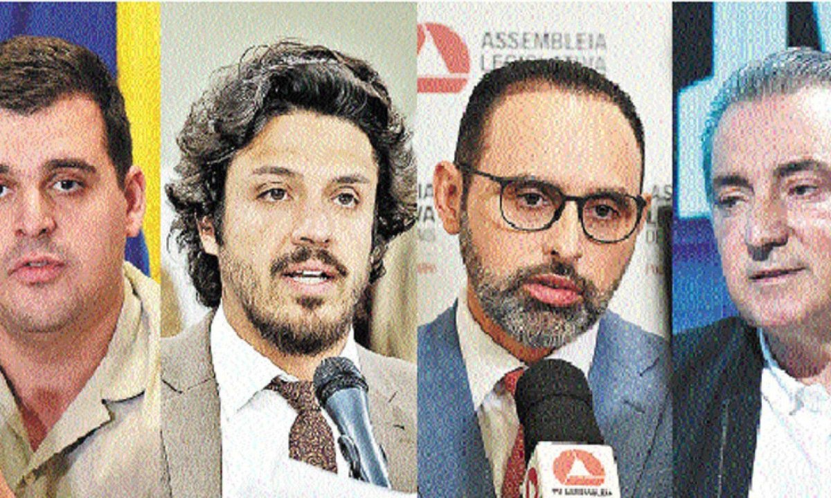 Bruno Engler, Doorgal Andrada, Ulysses Gomes e João Magalhães: potenciais candidatos à presidência da ALMG -  (crédito: Gladyston Rodrigues/EM/D.A. Press, lUIZ SANTANA/ALMG, Leandro Couri/EM/D.A.Press e Gladyston Rodrigues/EM/D.A. Press)