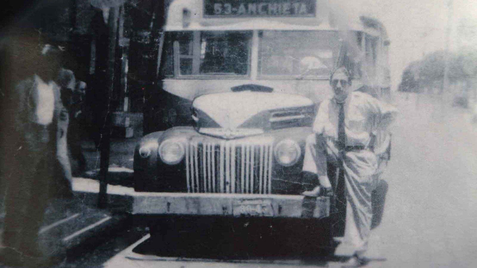 Inaugura&ccedil;&atilde;o da linha Anchieta, em 1952, com o Ford 46