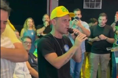 Cleitinho Azevedo participou de ato político nesta terça-feira (20/10) em Belo Horizonte -  (crédito: Redes sociais/Reprodução)