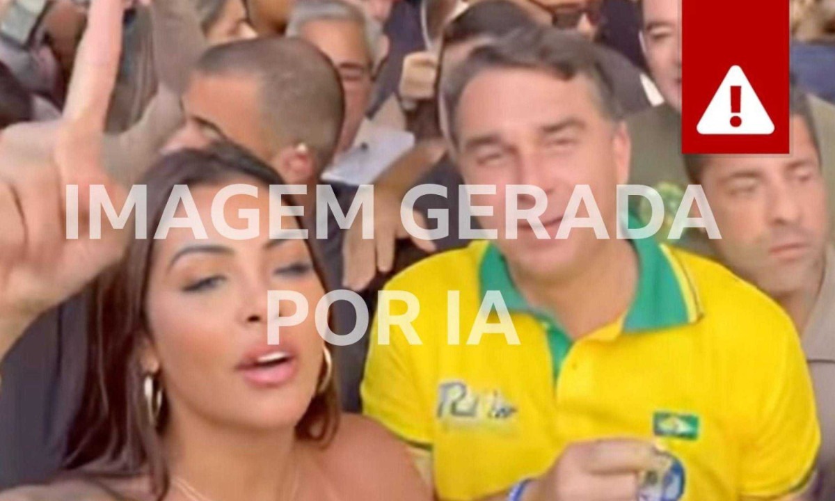 Perfil com mais de 500 mil seguidores usou IA para incluir mulher em manifestação pró-Bolsonaro; página vende conteúdo adulto - (crédito: Reprodução)
